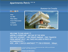 Tablet Screenshot of apartments-petric.com